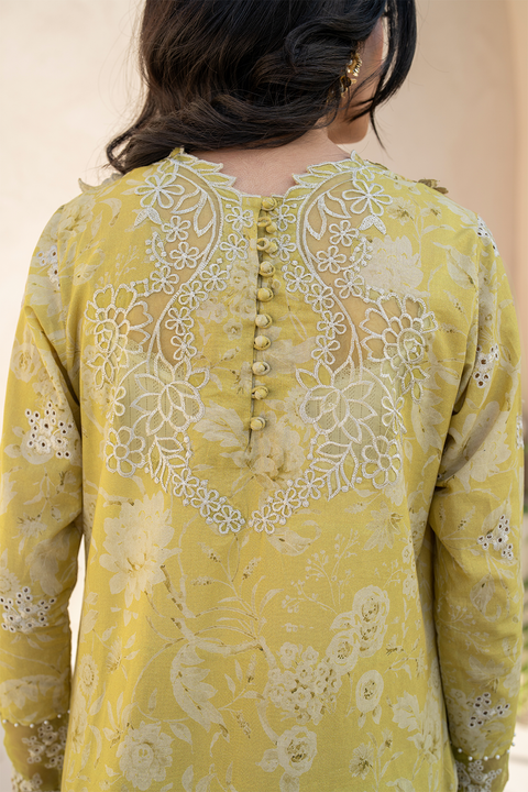 IZNIK - 3 Piece Unstitched Chickenkari Embroidered Printed Lawn Suit | EFL-08
