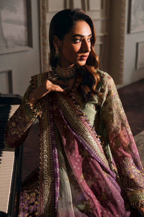 BAROQUE LUXURY WEDDING EMBROIDERED CHIFFON CH12-08 UNSTITCHED