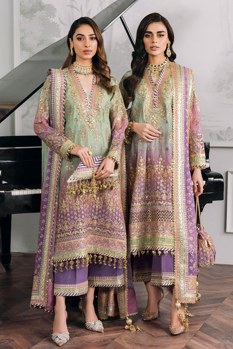 BAROQUE LUXURY WEDDING EMBROIDERED CHIFFON CH12-08 UNSTITCHED