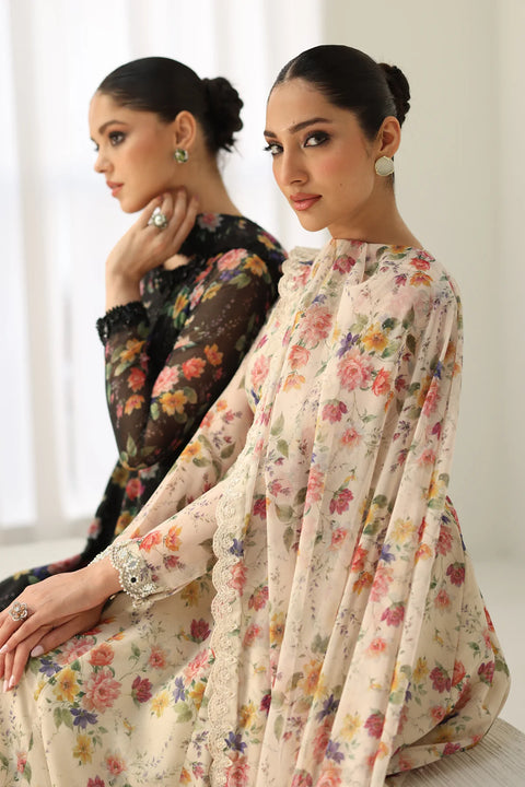 Baroque - 3 Piece Unstitched Embroidered Lawn Suit :SML-333