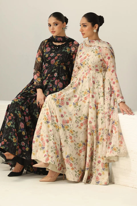 Baroque - 3 Piece Unstitched Embroidered Lawn Suit :SML-333