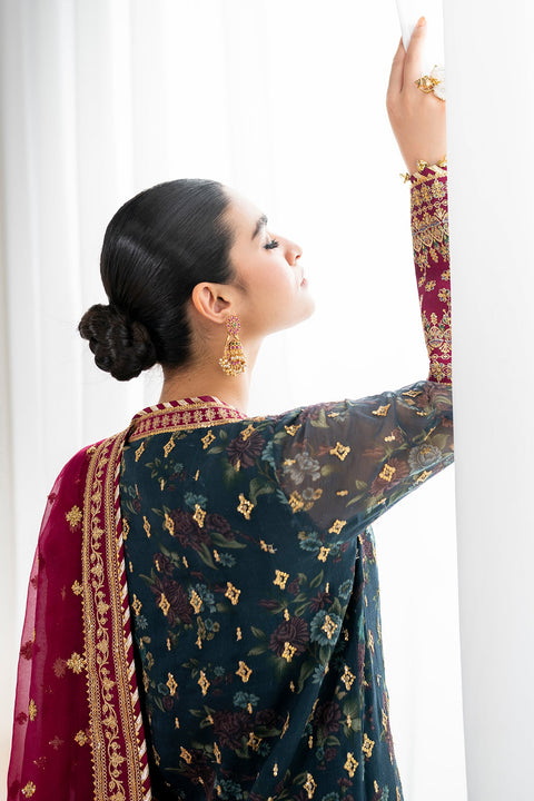 BAROQUE 3pc Unstitched EMBROIDERED CHIFFON SF-689