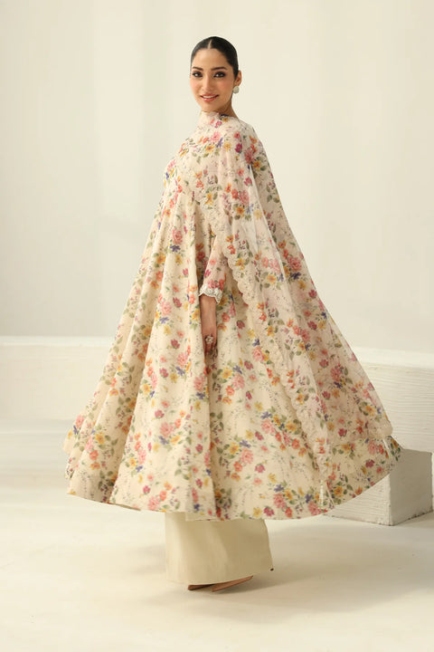 Baroque - 3 Piece Unstitched Embroidered Lawn Suit :SML-333