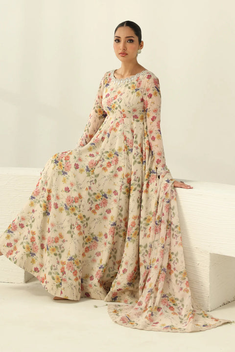 Baroque - 3 Piece Unstitched Embroidered Lawn Suit :SML-333