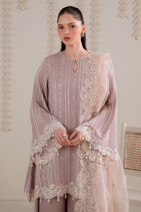 Cross Stitch - Luxury Chiffon Embroidered 3 Piece BURNT SAND