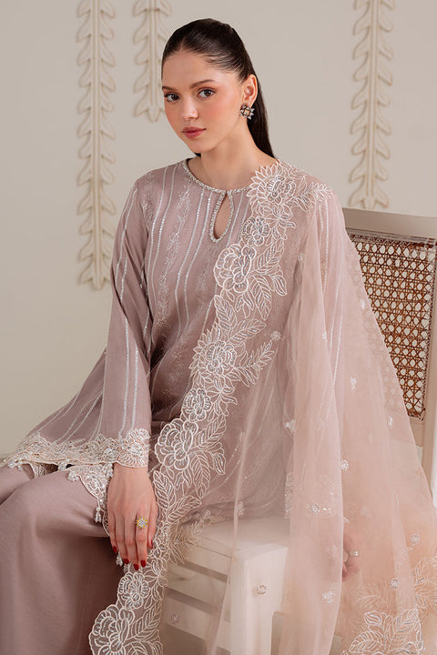 Cross Stitch - Luxury Chiffon Embroidered 3 Piece BURNT SAND