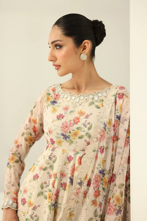 Baroque - 3 Piece Unstitched Embroidered Lawn Suit :SML-333
