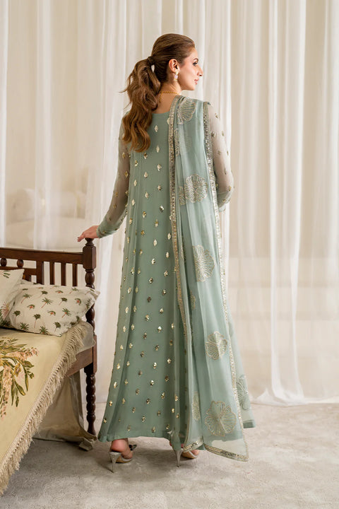 IZNIK - 3PC CHIFFON EMBROIDERED WITH EMBROIDERED DUPATTA AND TROUSER - IP-251