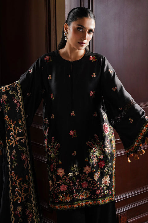 CROSS STITCH - 3PC DHANAK EMBROIDERED SHIRT WITH DHANAK EMBROIDERED SHAWL AND TROUSER - KAPR1804