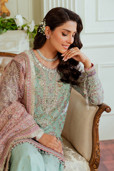 BAROQUE - EMBROIDERED NET CH13-08 UNSTITCHED