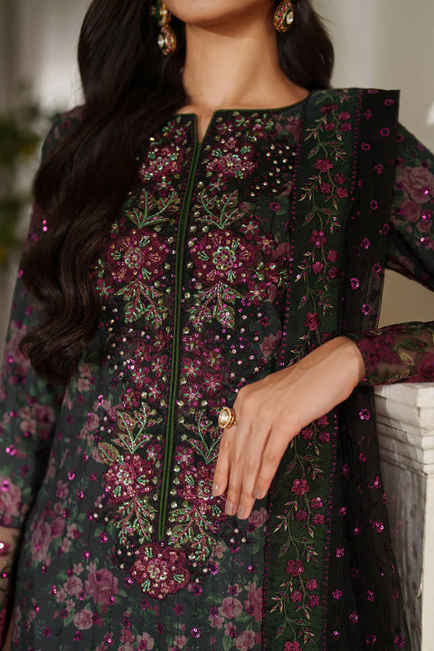 IZNIK - 3 Piece Unstitched Embroidered Lawn Suit : UE-537