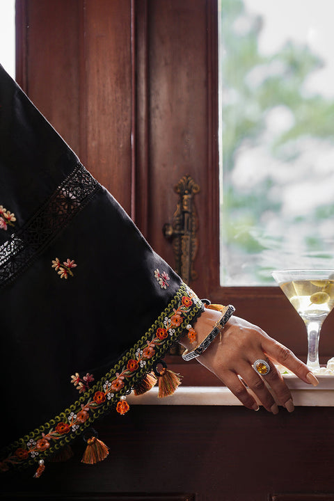 CROSS STITCH - 3PC DHANAK EMBROIDERED SHIRT WITH DHANAK EMBROIDERED SHAWL AND TROUSER - KAPR1804