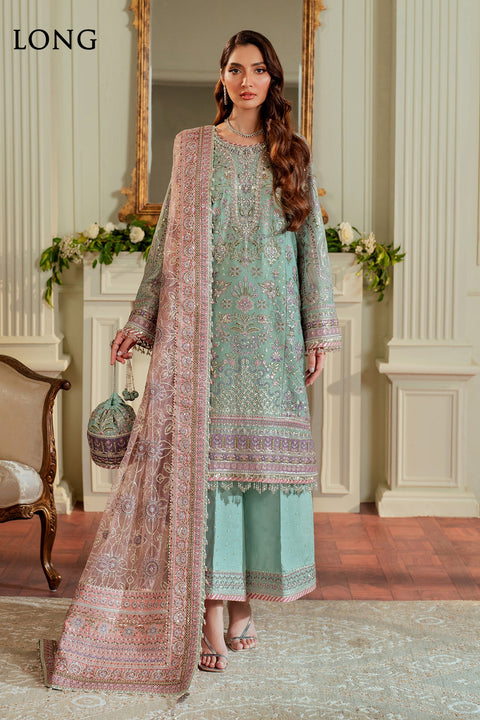 BAROQUE - EMBROIDERED NET CH13-08 UNSTITCHED
