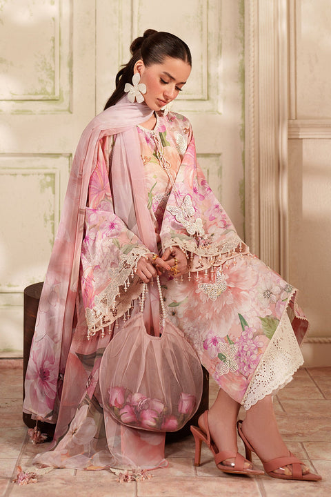 BAROQUE - 3 Piece Unstitched Embroidered Lawn Suit :UF-4412