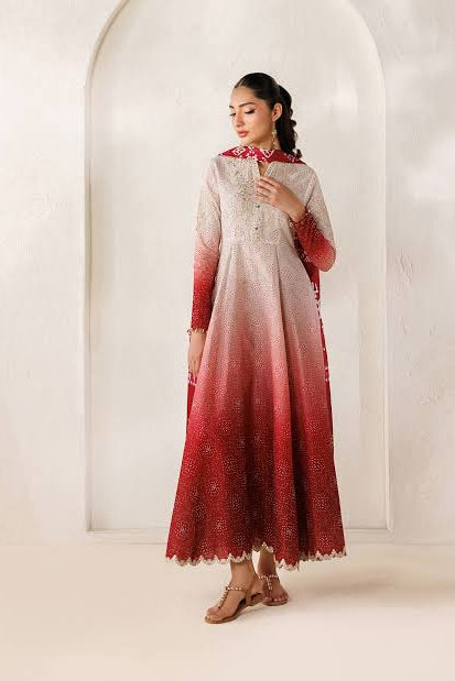 Baroque Silk Unstitched 3PC Heavy Embroidery Suit - D120