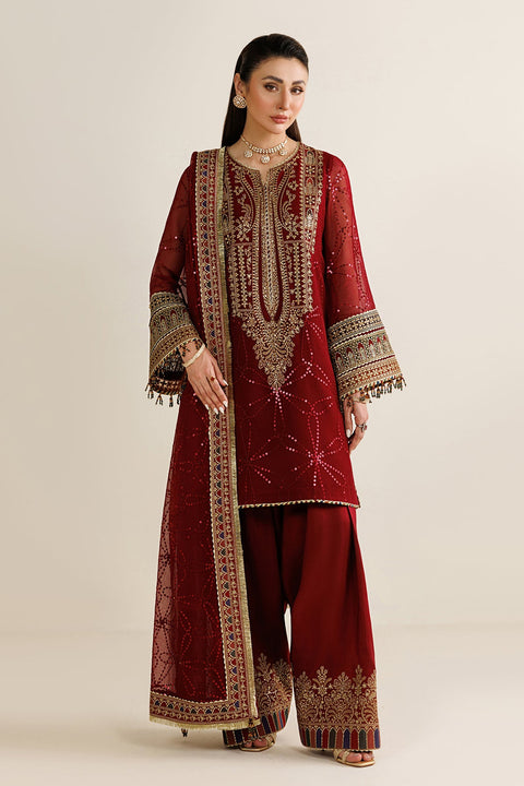JAZMIN Wedding Chiffon Embroidered Unstitched Collection  UC-3124
