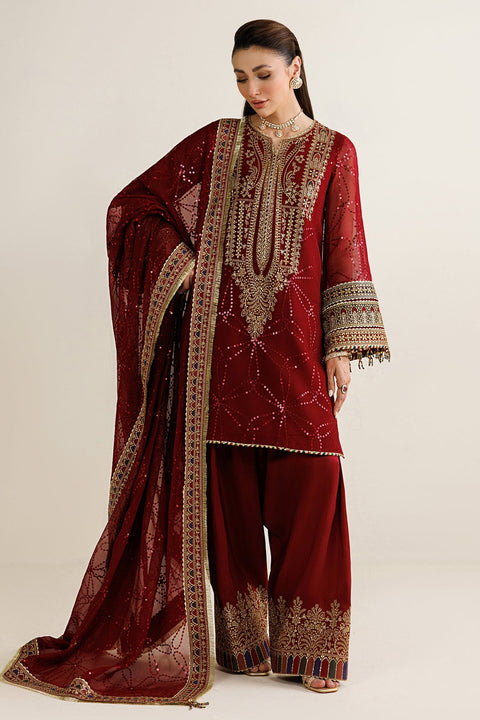 JAZMIN Wedding Chiffon Embroidered Unstitched Collection  UC-3124