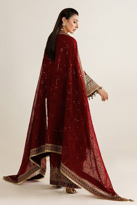 JAZMIN Wedding Chiffon Embroidered Unstitched Collection  UC-3124