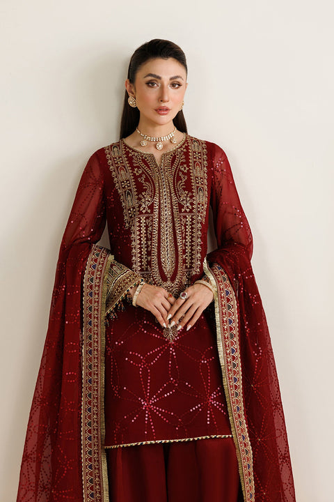 JAZMIN Wedding Chiffon Embroidered Unstitched Collection  UC-3124