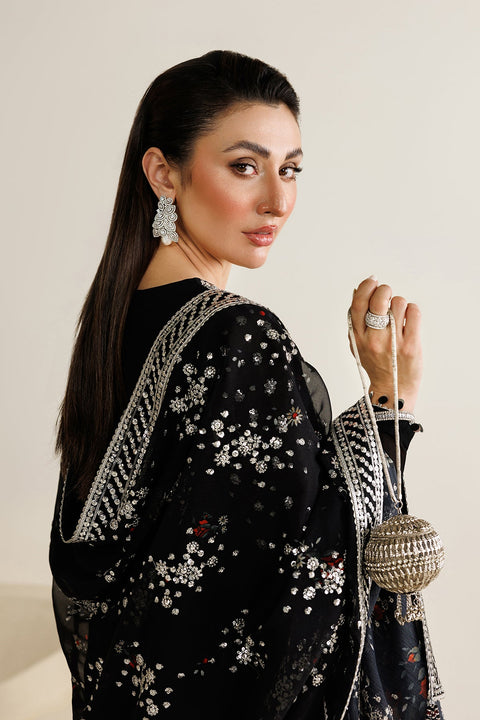 JAZMIN  - 3 Piece Unstitched Embroidered Chiffon Suit : UC-3127