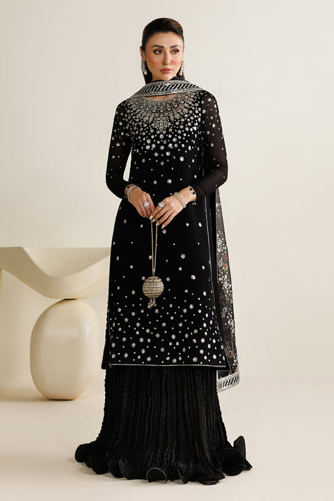 JAZMIN  - 3 Piece Unstitched Embroidered Chiffon Suit : UC-3127