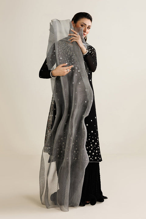 JAZMIN  - 3 Piece Unstitched Embroidered Chiffon Suit : UC-3127