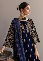 EMMAN ADEEL - 3PC VELVET EMBROIDERED SHIRT WITH CHIFFON EMBROIDERED DUPATTA AND TROUSER - KPR1832