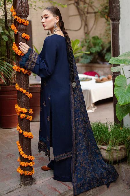 Ramsha - 3PC EMBROIDERED SHIRT HEAVY EMBROIDERED SHAWL DUPATTA AND TROUSER - KPR 020