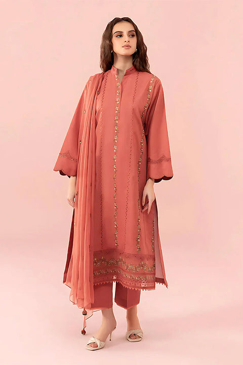 SAPPHIRE - 3PC LAWN EMBROIDERED SHIRT WITH CHIFFON EMBROIDERED DUPATTA AND TROUSER - HZG1505 - Kaprang