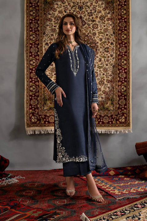 IZNIK 3pc Unstitched EMBROIDERED CHIFFON UE-478