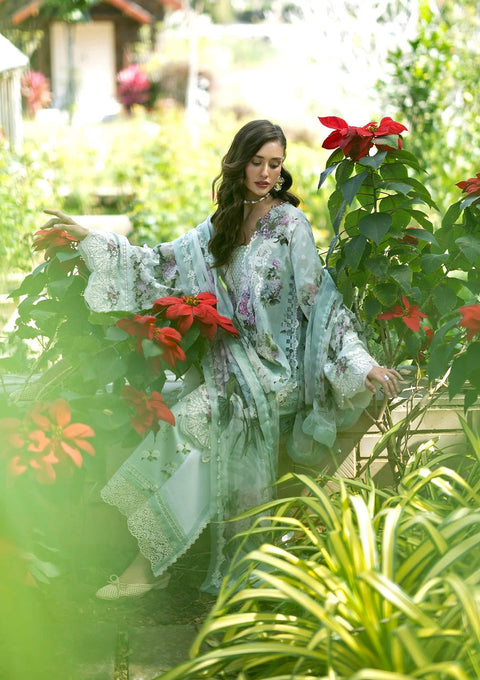 Elaf Premium Lawn Embroidered 3 Piece Unstitched - ESA-4B