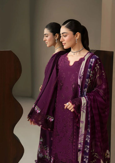 Elaf Premium - 3-piece luxury unstiched embroidered dress- (EHC-2B)