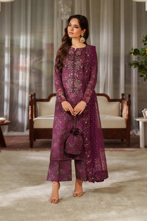 IZNIK - 3 Piece Unstitched Embroidered Lawn Suit : UE-538