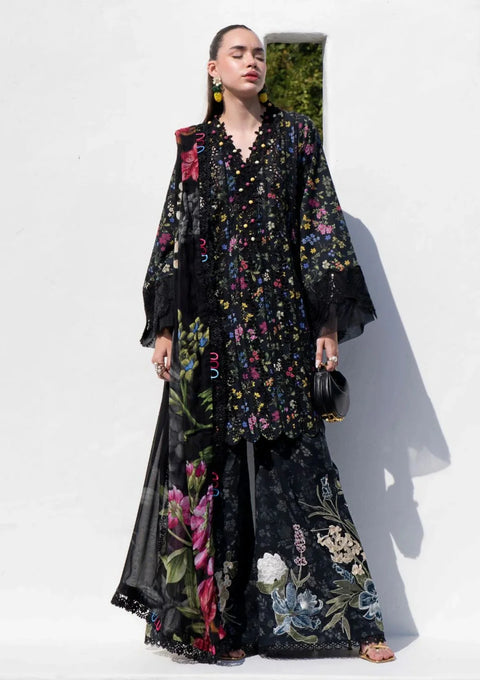 AJR Couture | Printakari Lawn 25 | Midnight Flora