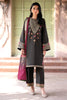 JAZMIN - 3PC KHADDAR EMBROIDERED SHIRT WITH PRINTED TWILL SHAWL AND TROUSER - KPR1797
