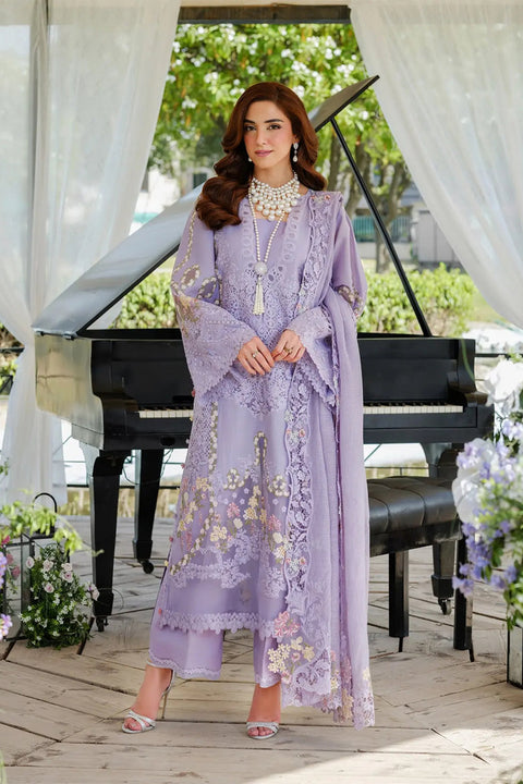 Elaf Luxury Lawn Unstitched Embroidered Collection with Cottom net Dupatta - PARIS HUES
