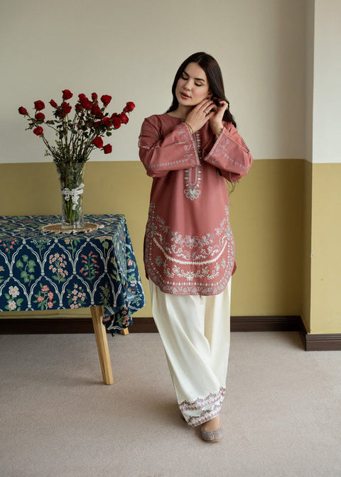 URGE - 2PC LAWN EMBROIDERED SHIRT AND EMBROIDERED TROUSER - ZARIF