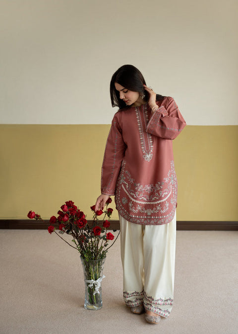 URGE - 2PC LAWN EMBROIDERED SHIRT AND EMBROIDERED TROUSER - ZARIF