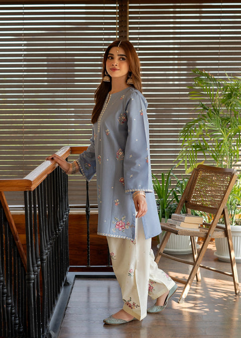 URGE - 2PC LAWN EMBROIDERED SHIRT AND EMBROIDERED TROUSER - AQR