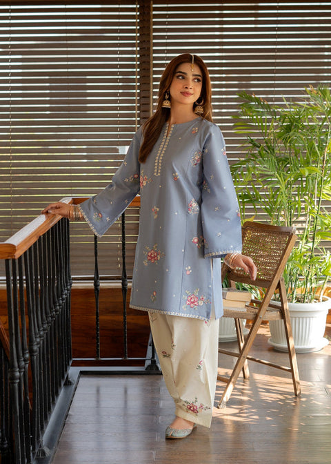URGE - 2PC LAWN EMBROIDERED SHIRT AND EMBROIDERED TROUSER - AQR