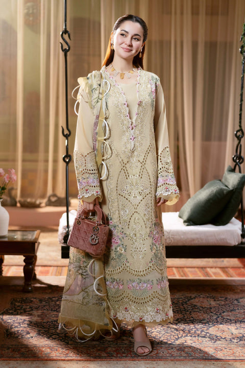 JADE - 3PC LAWN EMBROIDERED SHIRT WITH PRINTED DUPATTA AND TROUSER - KPR-OMBRE 2025