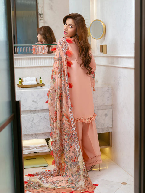 JADE - 3PC LAWN CHIKANKAARI EMBROIDEREDR-02 SHIRT WITH TWILL PRINTED DUPATTA AND TROUSER - OMBRE 2026