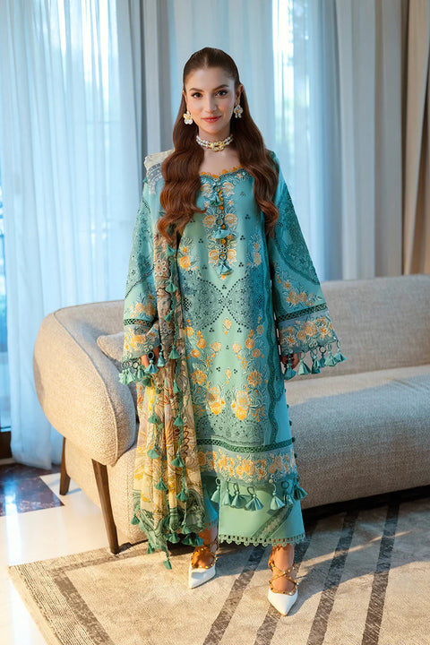 JADE - 3PC LAWN CHIKANKAARI EMBROIDEREDR-02 SHIRT WITH TWILL PRINTED DUPATTA AND TROUSER - OMBRE 2026