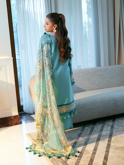 JADE - 3PC LAWN CHIKANKAARI EMBROIDEREDR-02 SHIRT WITH TWILL PRINTED DUPATTA AND TROUSER - OMBRE 2026