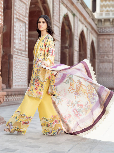 Bin Ilyas - Luxury Lawn Embroidered 3 Piece Unstitched - 2085 - A