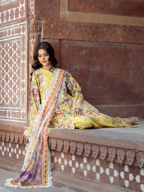 Bin Ilyas - Luxury Lawn Embroidered 3 Piece Unstitched - 2085 - A