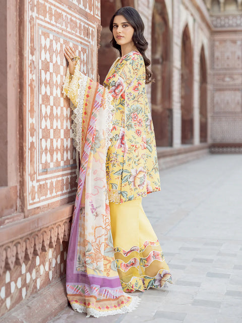 Bin Ilyas - Luxury Lawn Embroidered 3 Piece Unstitched - 2085 - A