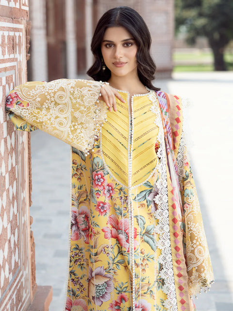 Bin Ilyas - Luxury Lawn Embroidered 3 Piece Unstitched - 2085 - A
