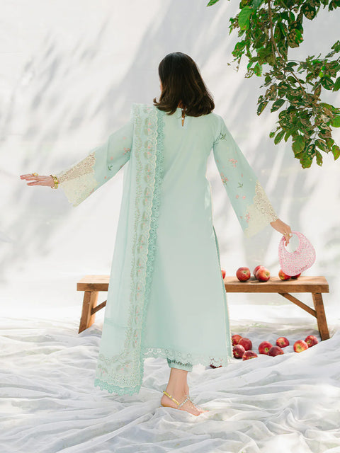 BIN ILYAS LUXURY LAWN- 3PCS Embroidered Lawn Suits Unstitched -233 - B