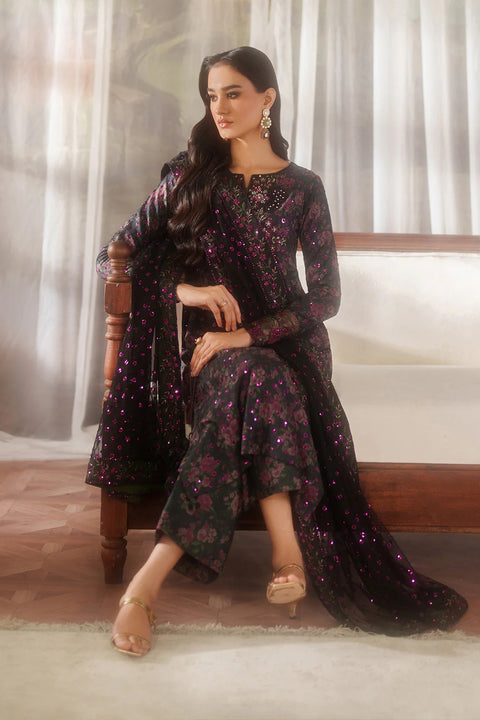 IZNIK - 3 Piece Unstitched Embroidered Lawn Suit : UE-537